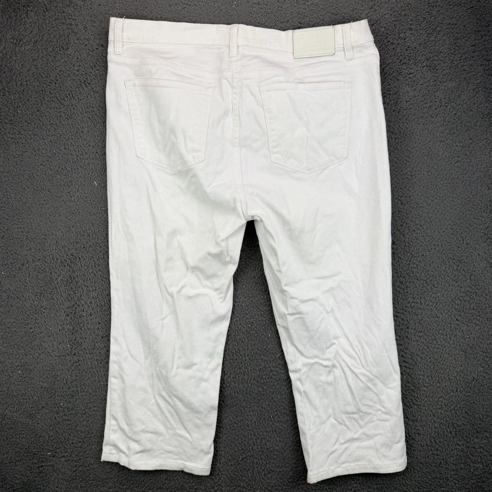 Lauren‎ Ralph Lauren White Crop Jeans Womens 16 Straight Leg Denim Capris LRL